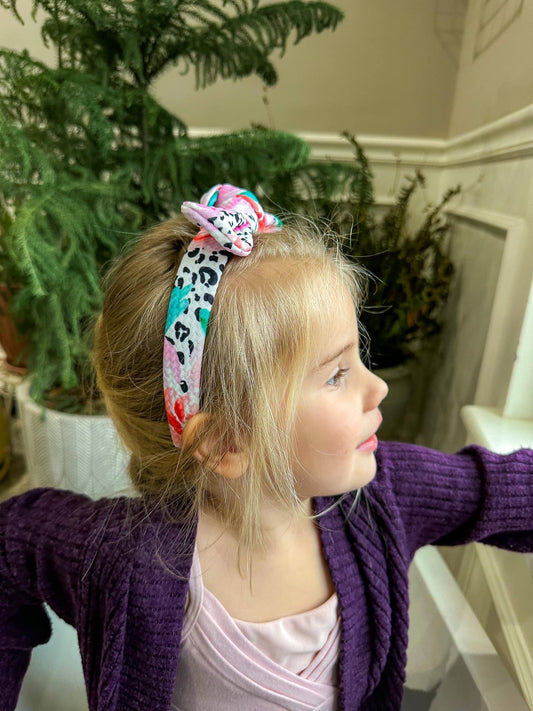 Morgan Leopard Floral Headband