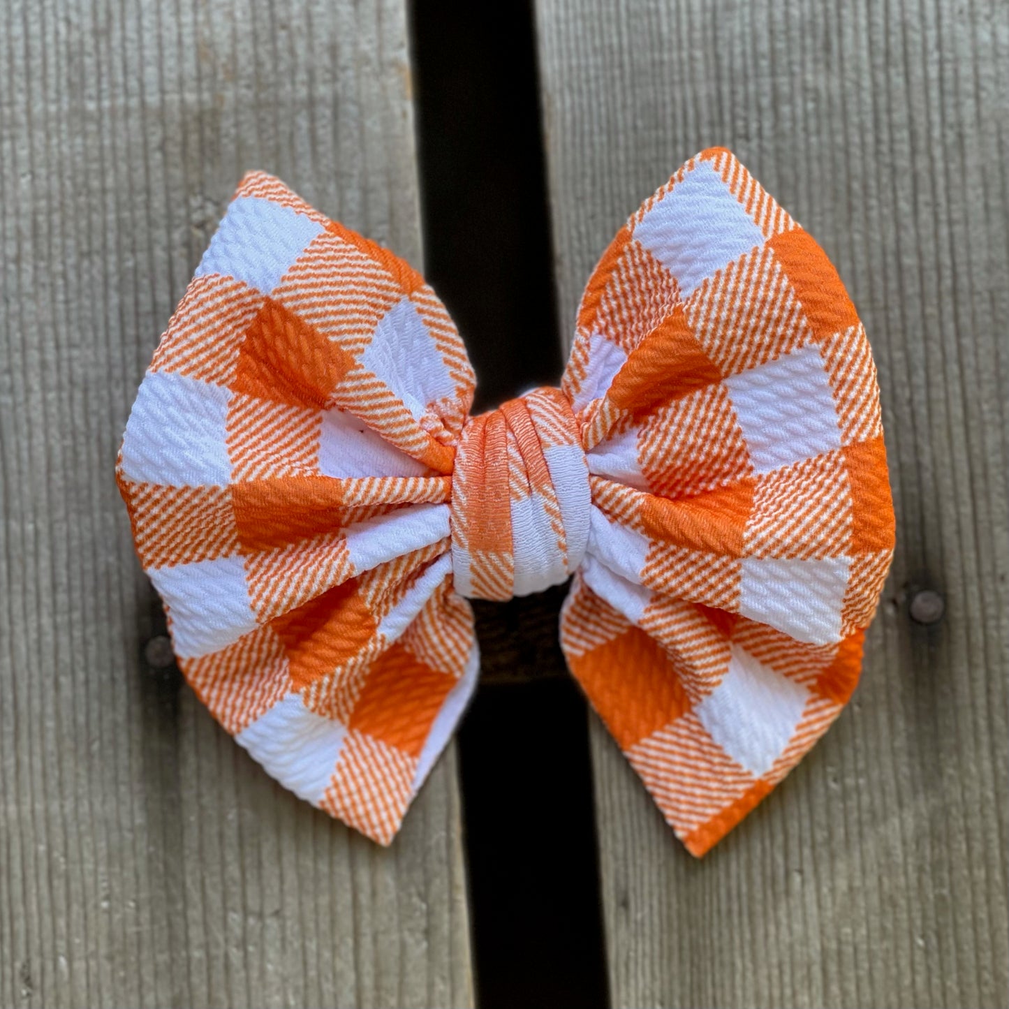 Orange Plaid Bows