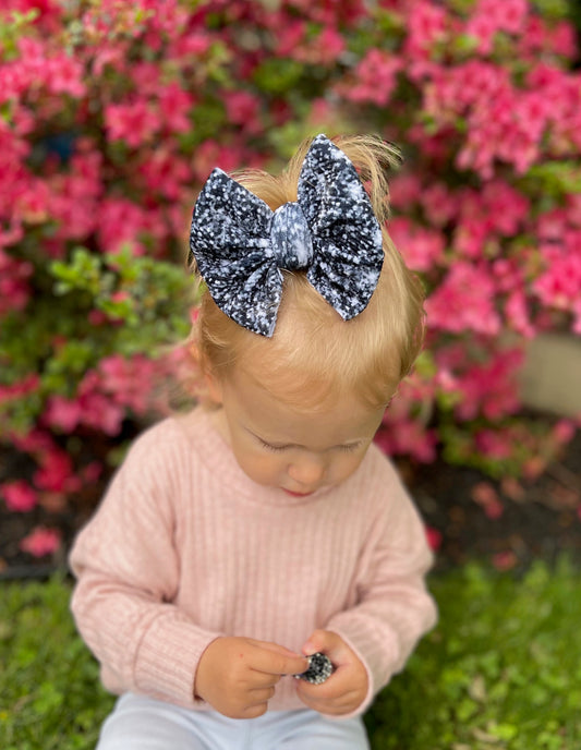 Charcoal Sparkle Bows